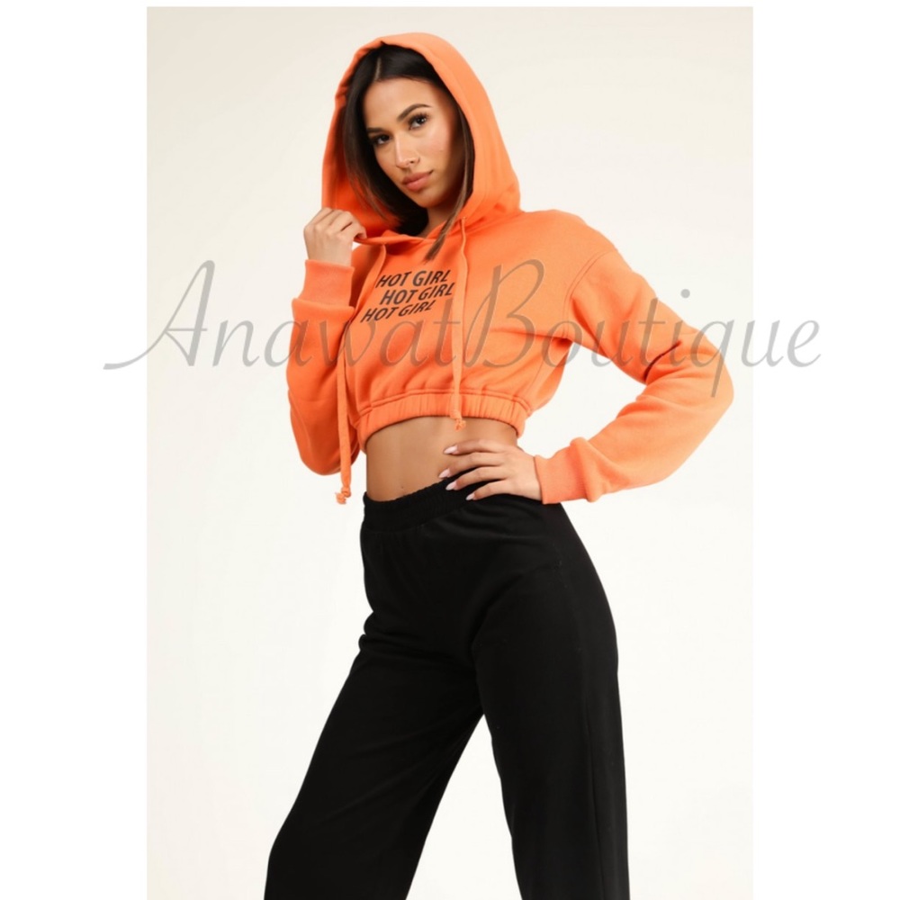 Hot Girl Cropped Hoodie - Picture 6 of 8